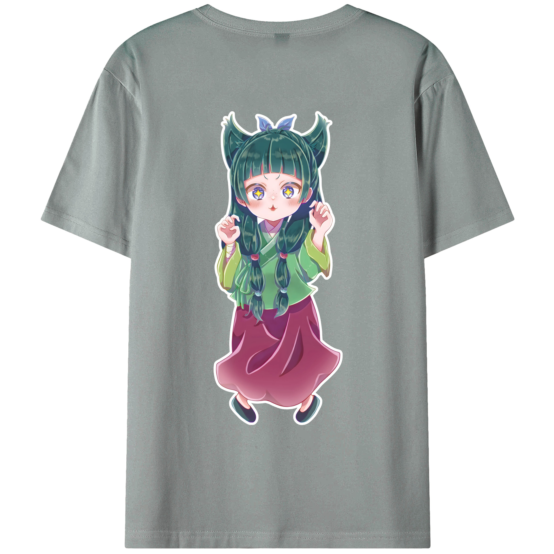 （画像用） 薬屋のひとりごと The Apothecary Diaries 綿100％ メンズ半袖Tシャツ（バックプリント） 通気性